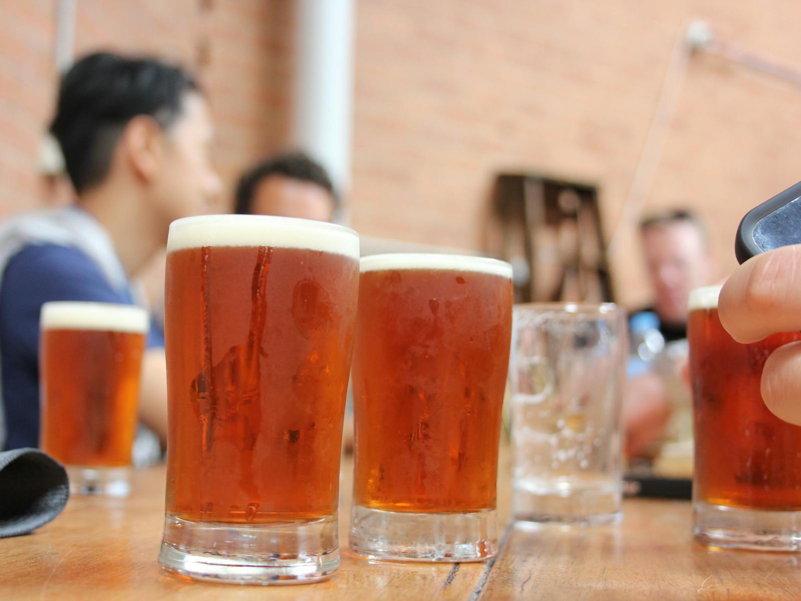 Glasses of beer