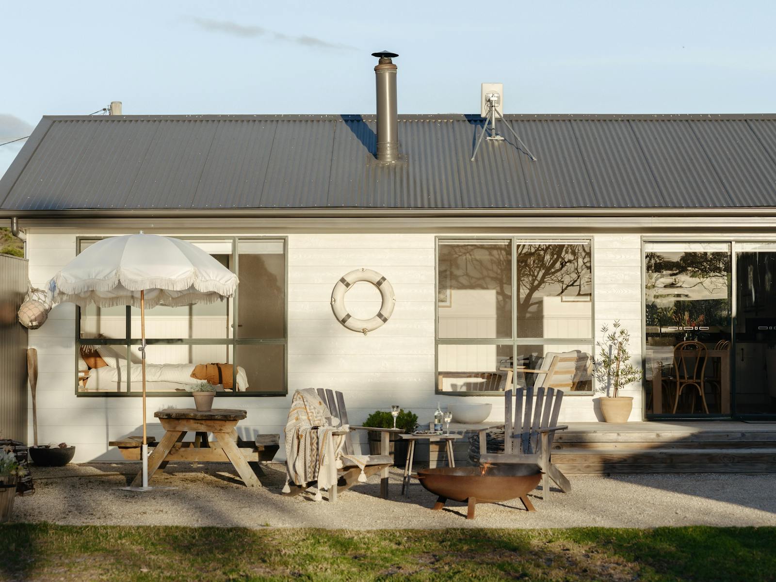 the cabin exterior
