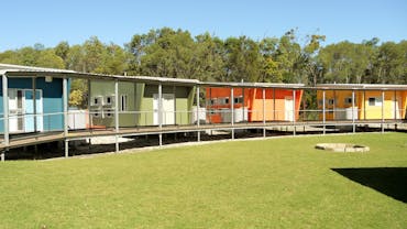 Cabins and firepit