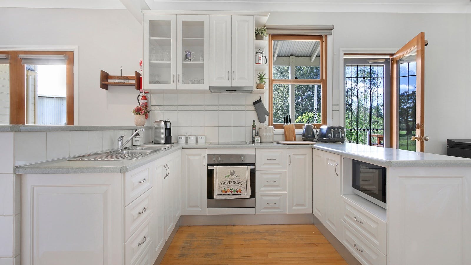 Open plan dining featuring log fire