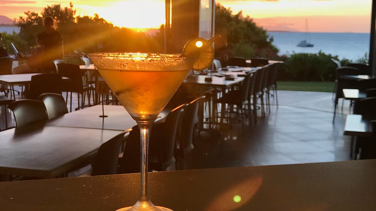 Cocktails with sunsets