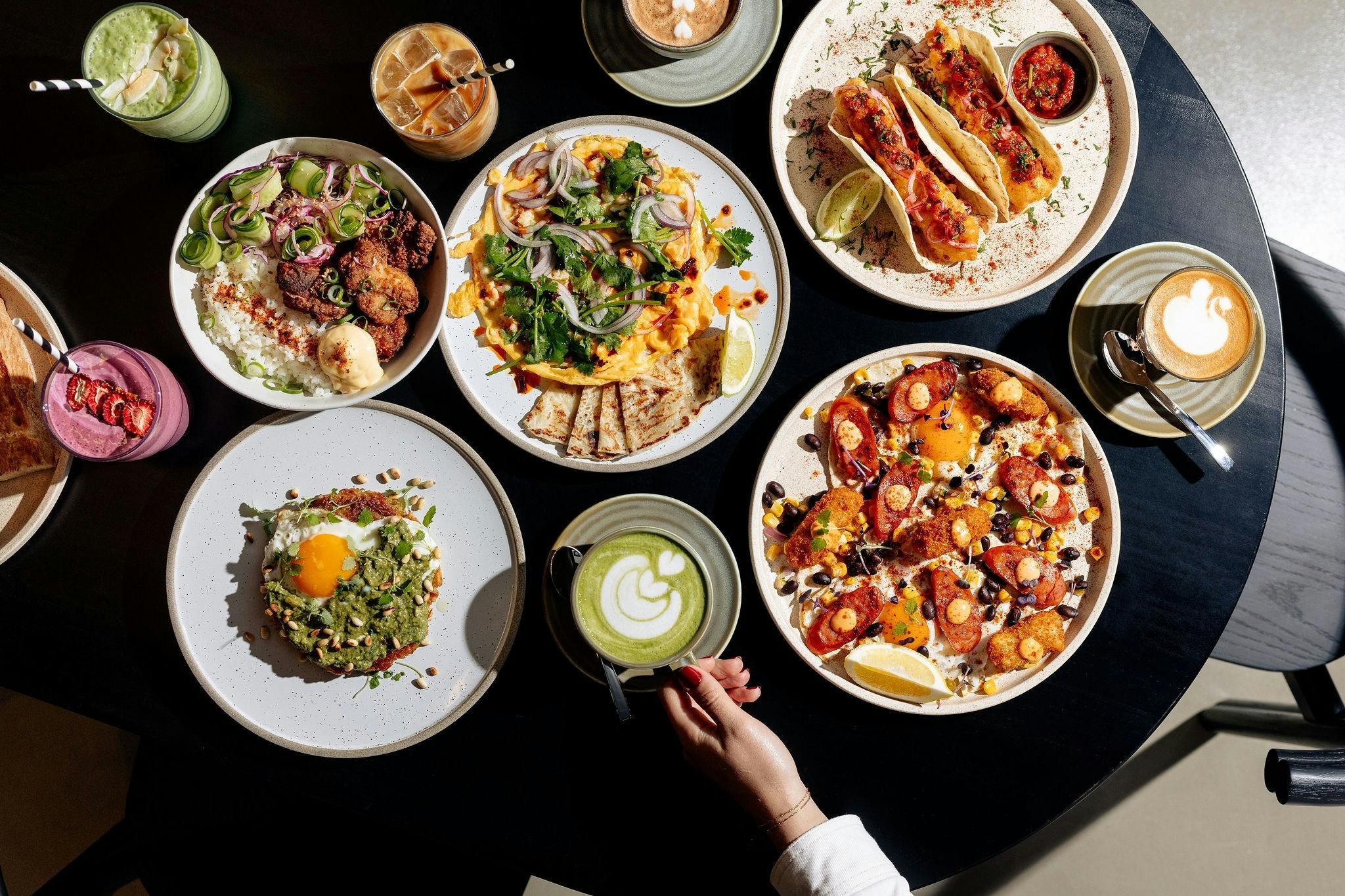 food and coffee at Good Neighbour Cafe