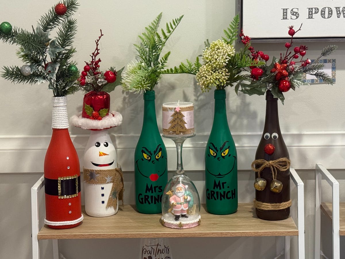 Wine Bottle Upcycling - many more hand made pieces