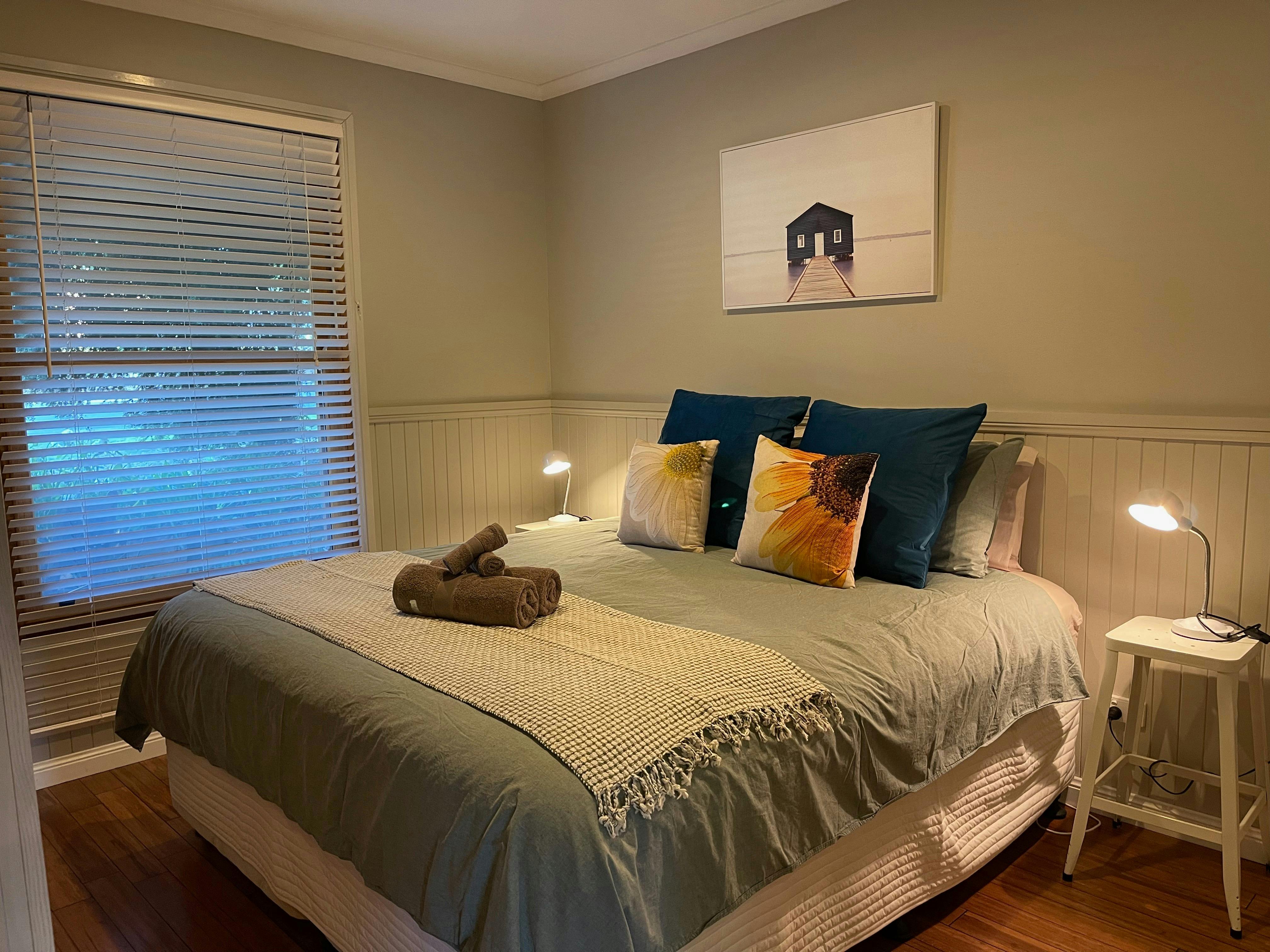 Bedroom one with king bed