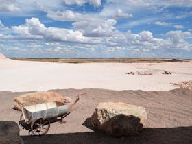 Endless desert view from the kitchen and living room area