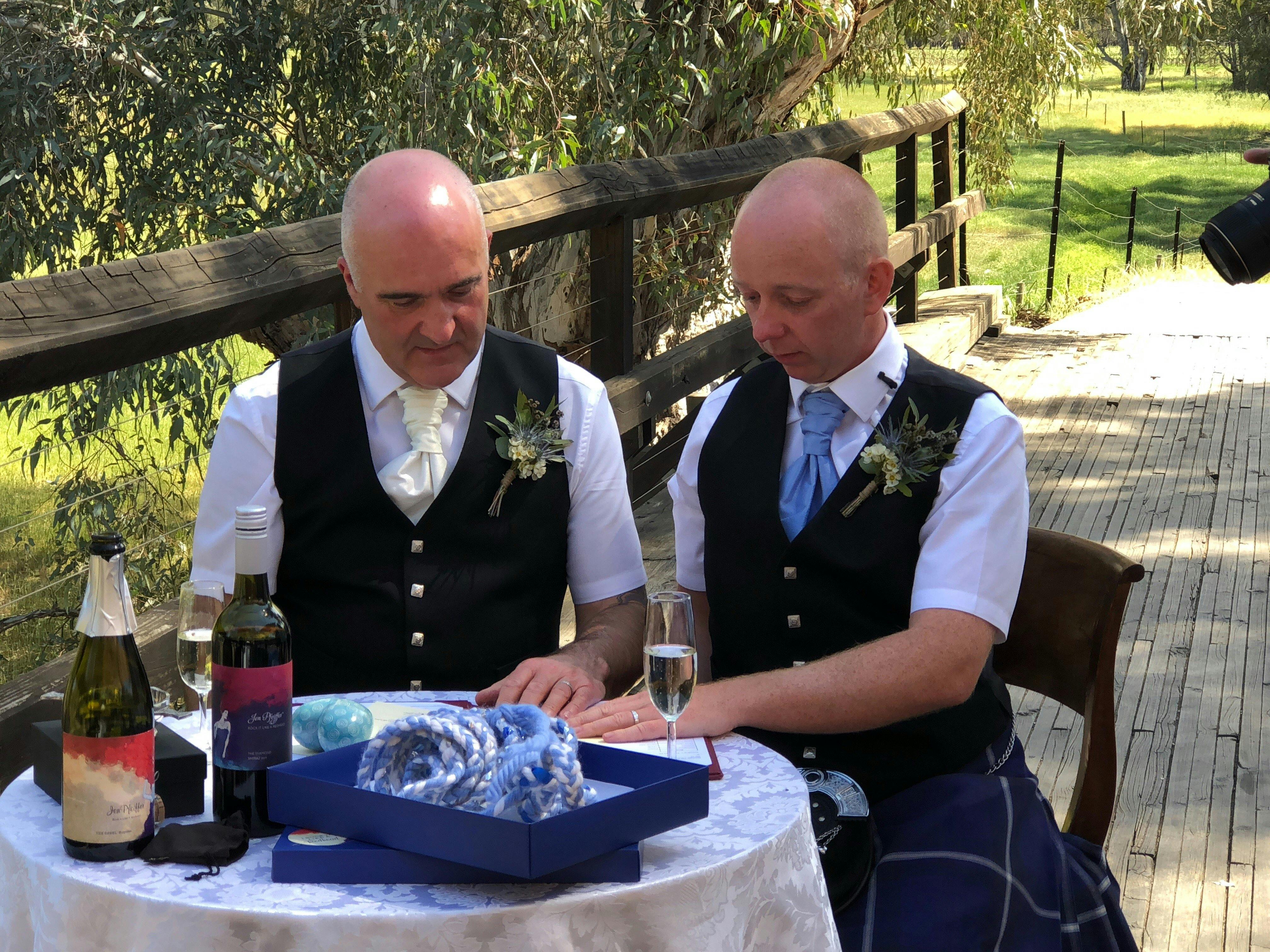 Hand fasting & wine ceremony