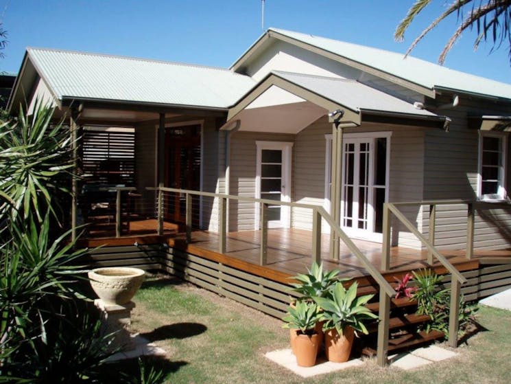 holiday cottage with timber front verandah