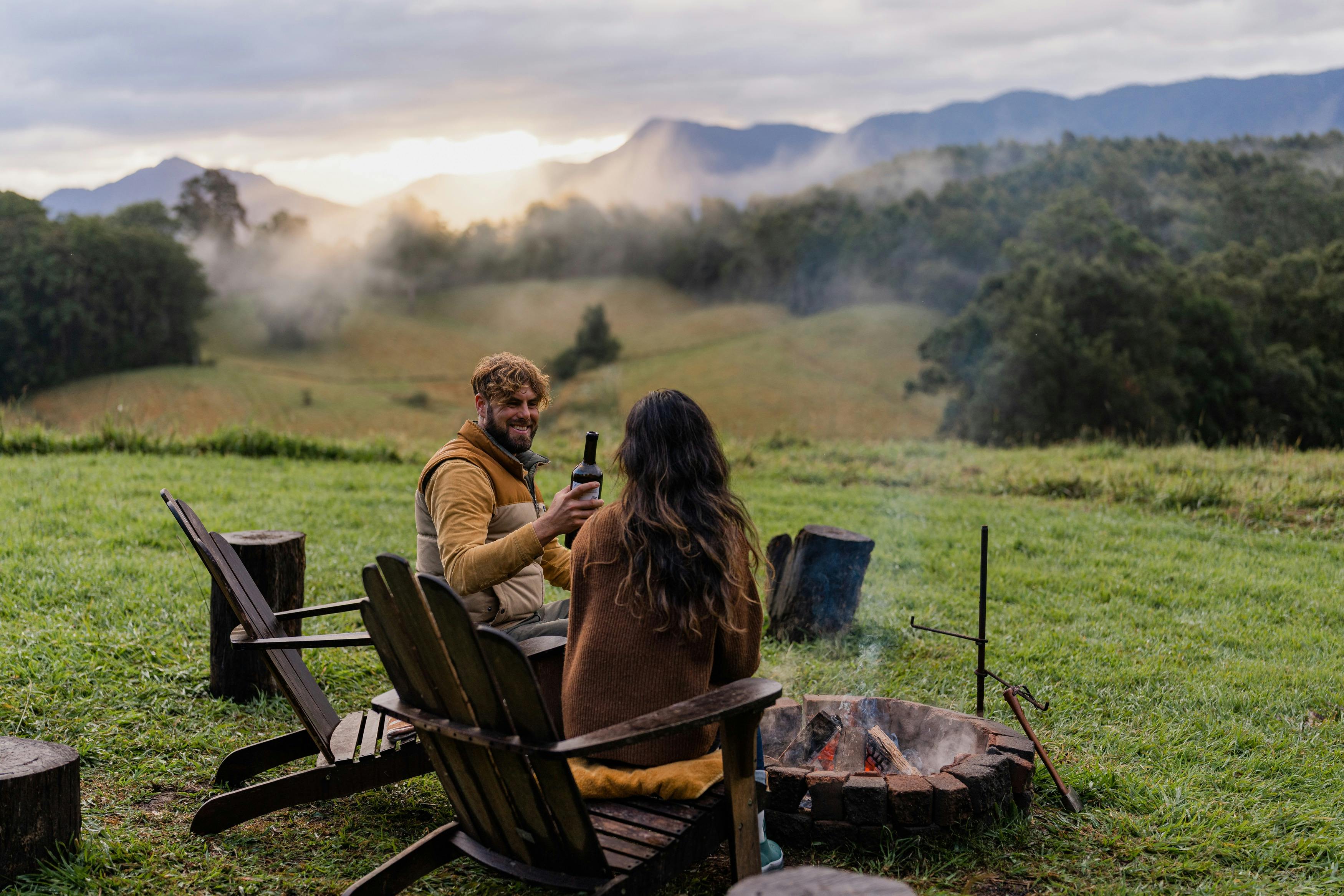 Enjoy the Sunset around the fire