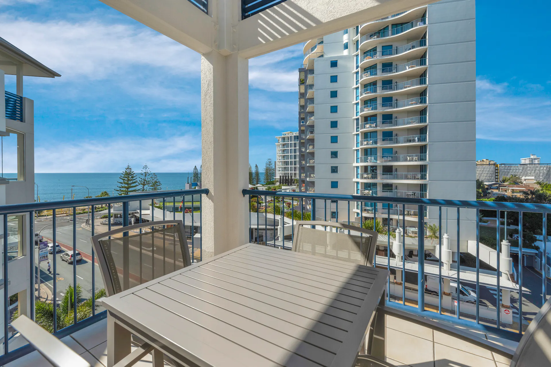 Ocean view from rooftop balcony