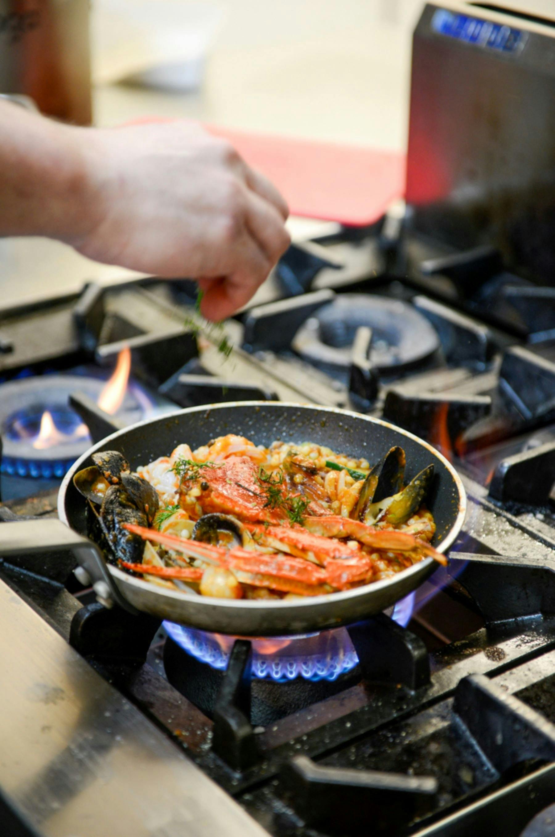 Our Resident Chef Marco Salvestrin, creating authetic Italian cuisine.