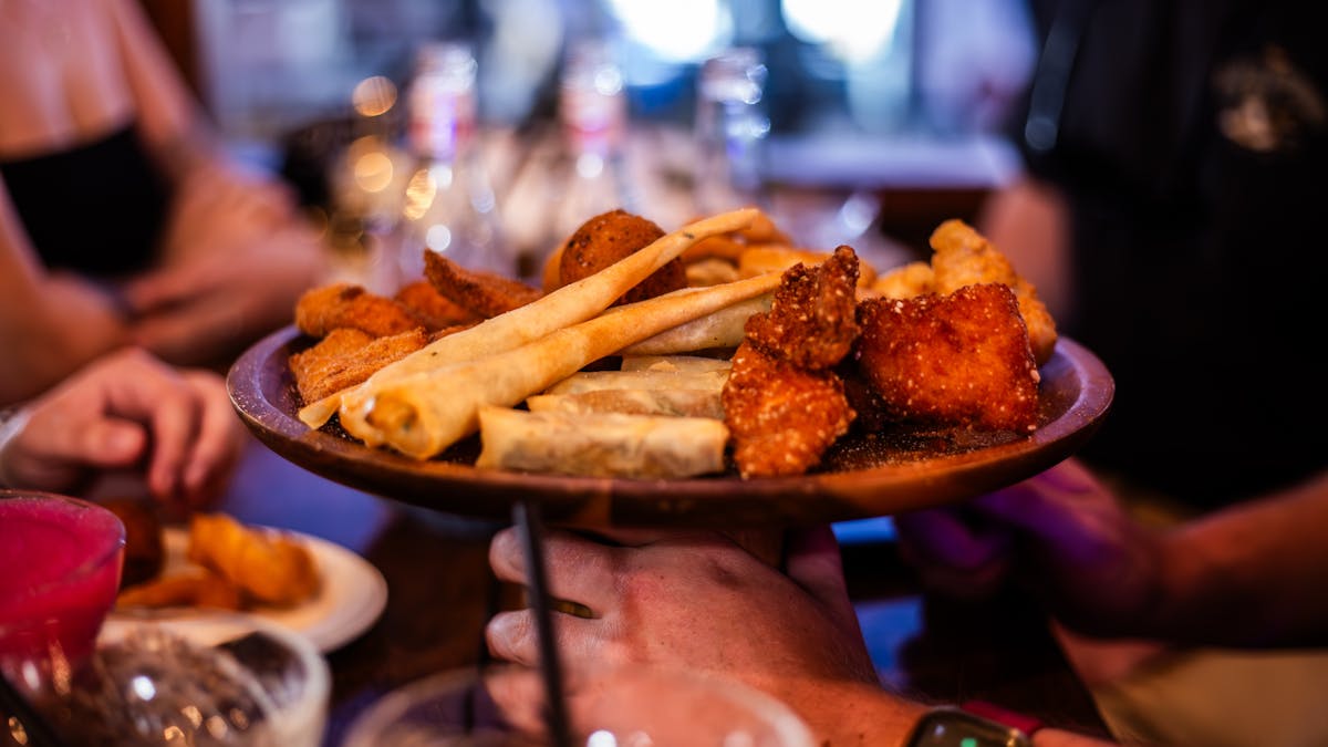 Plate of fresh cooked seafood
