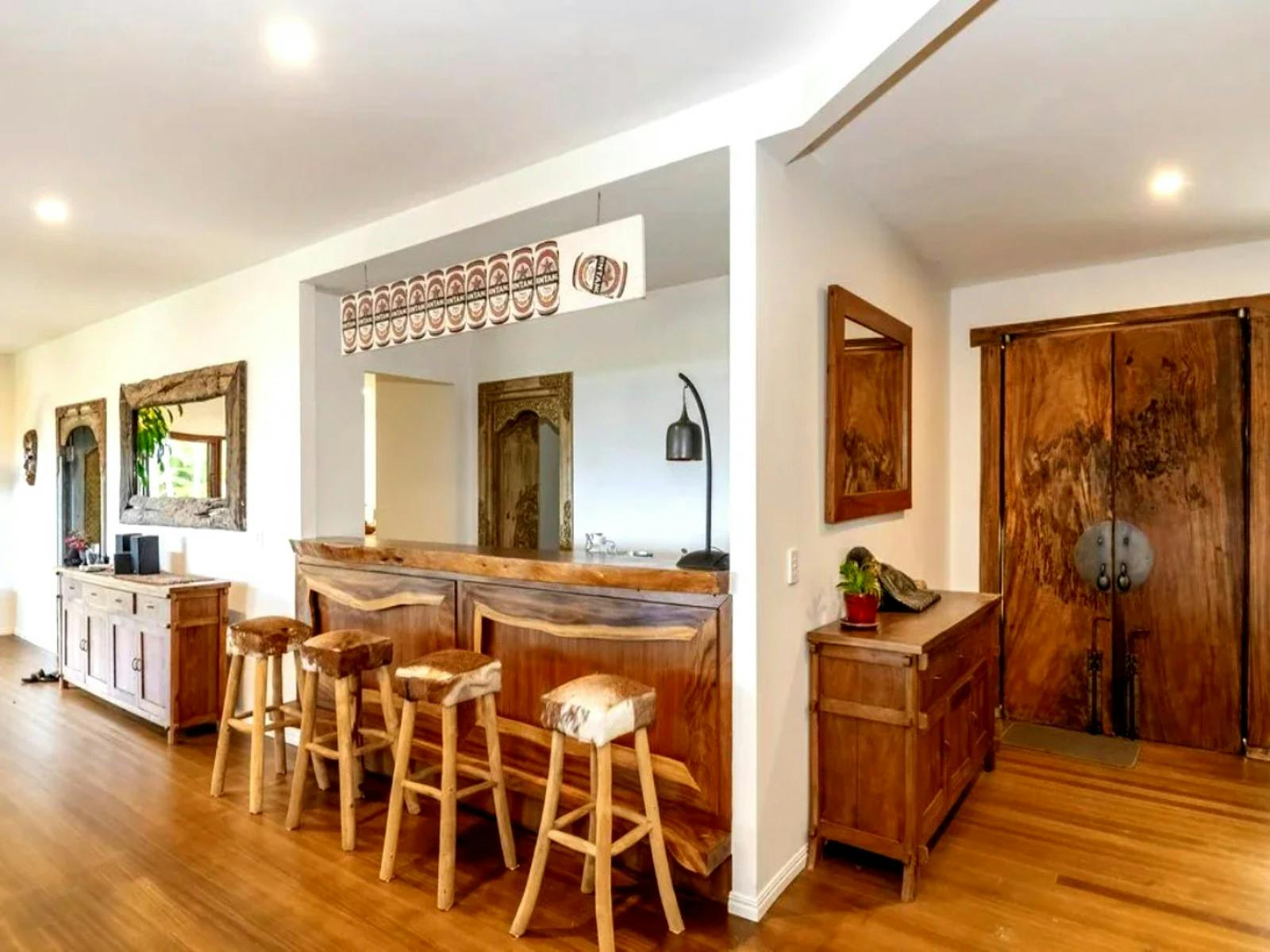 Contemporary kitchen counter with marble countertops