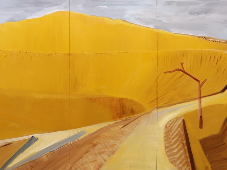 Gregory Carosi, DR 5 (detail) 2020, oil on aluminium (4 panels), 800 x 1600 mm.