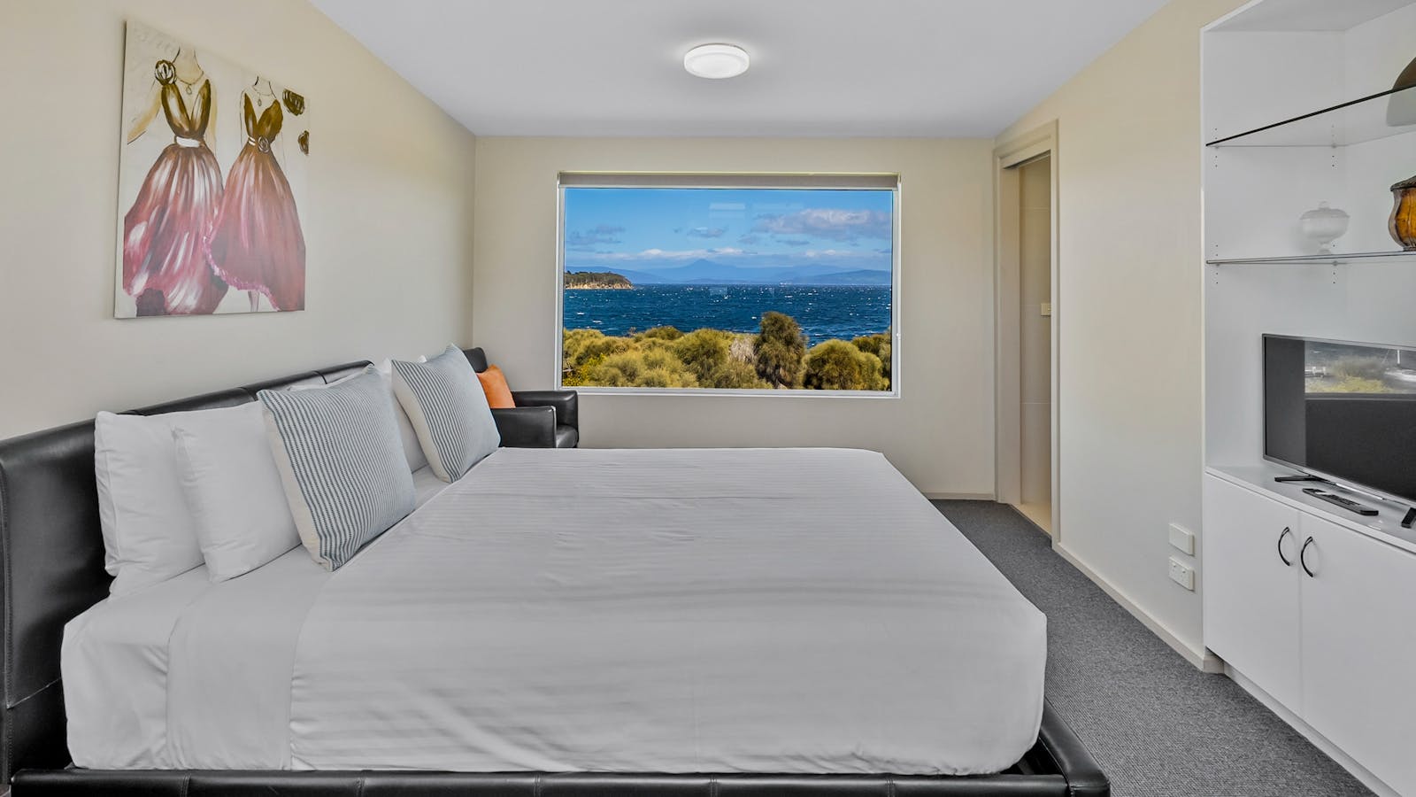 Master bedroom with queen-size bed