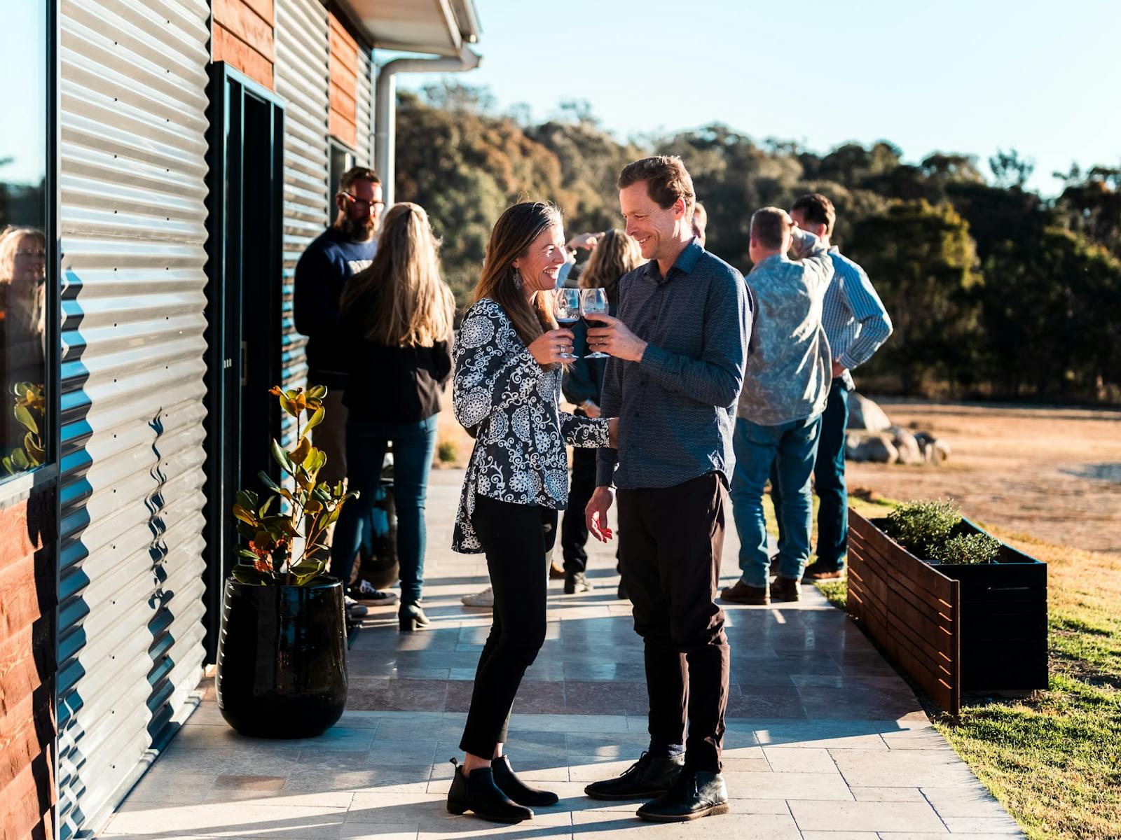 Toasting the new Granite Belt Cellar Door at Serrena Que Winery Toasting the new Granite Belt Cellar Door at Serrena Que Winery
