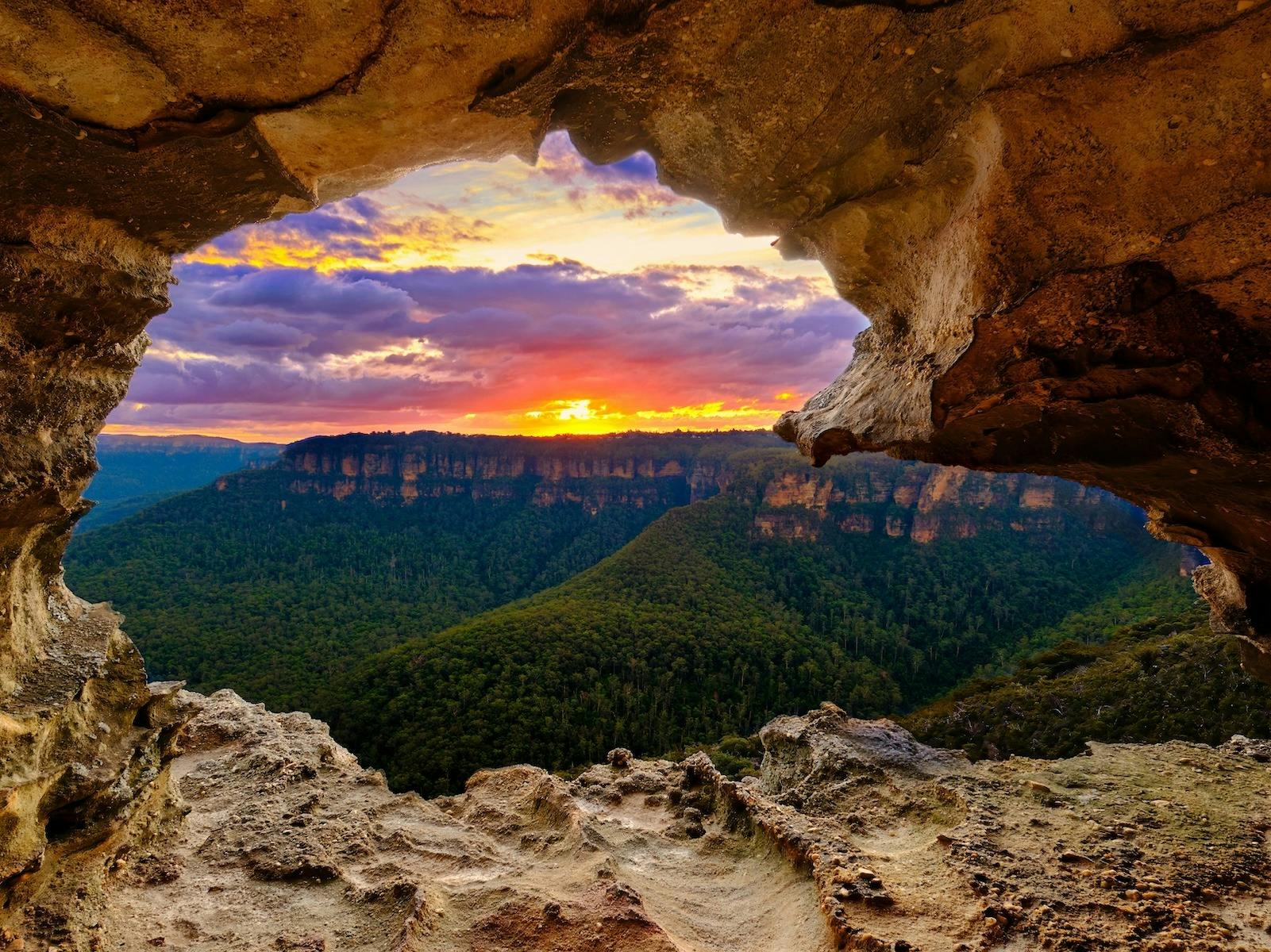 ブルー マウンテンズのヘリコプター ライド