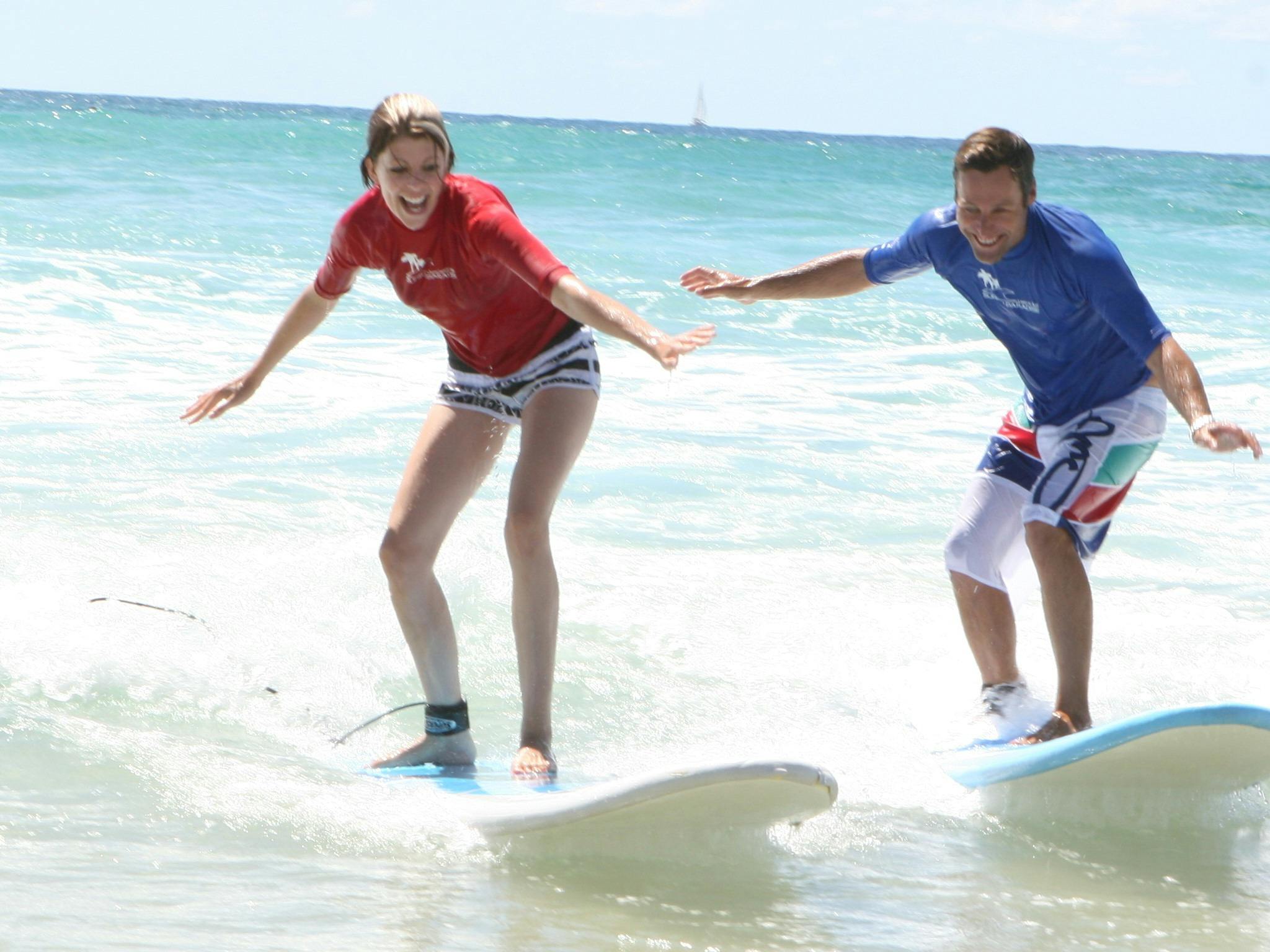 Learning to surf with the most personalised surf school on the Gold Coast