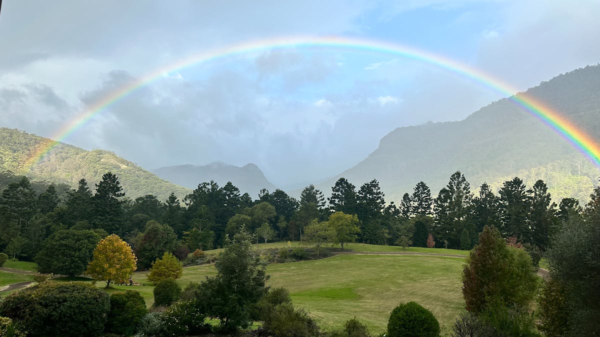 View of rainbow from the patio of "Neveah"