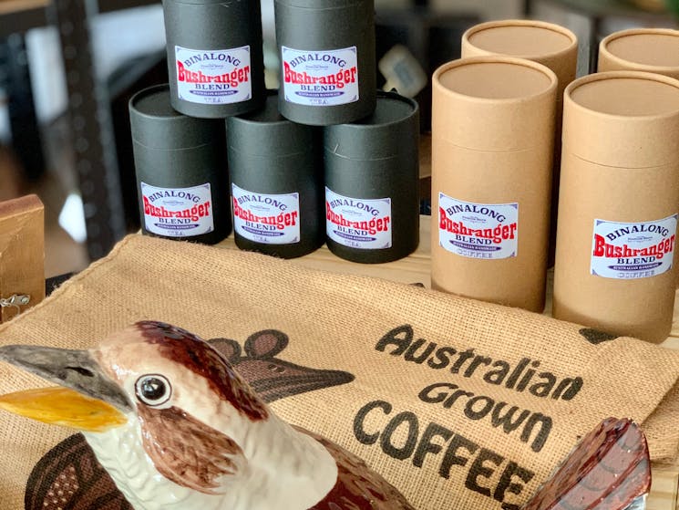 Blended Australian grown and roasted coffee + natural teas