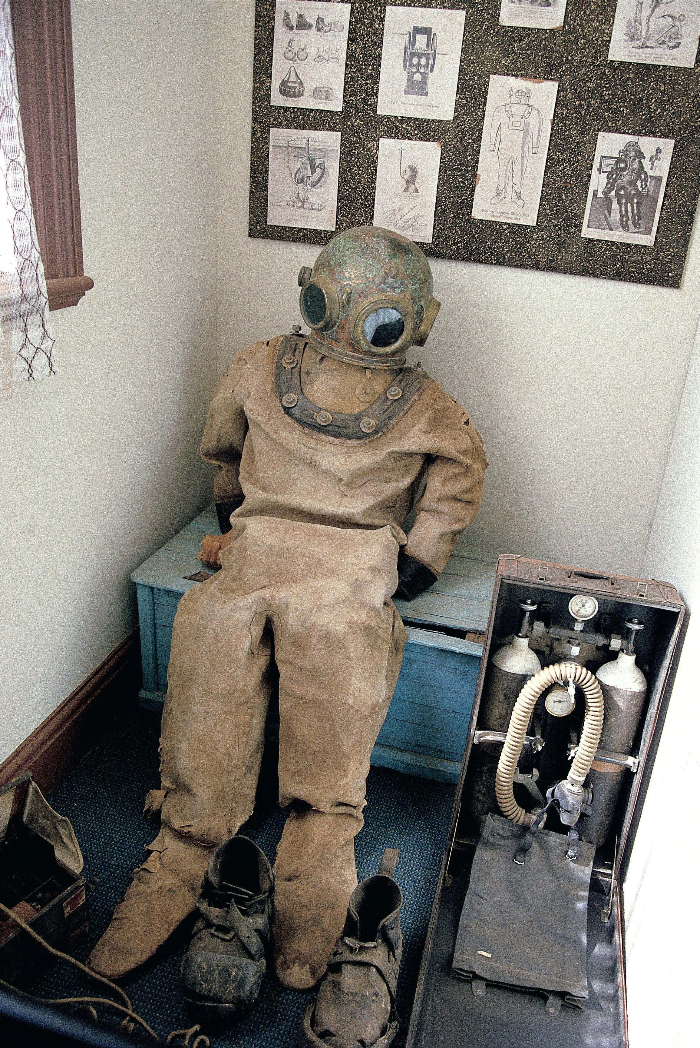 Pearl diver display at the Broome Historical Museum