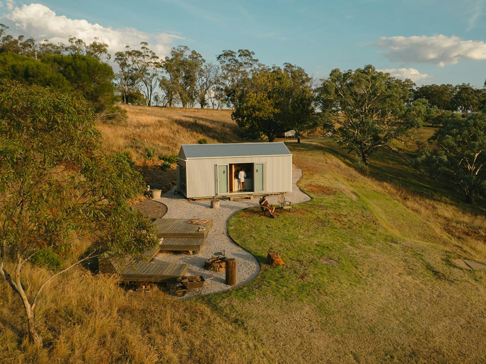 The cabin from a distance