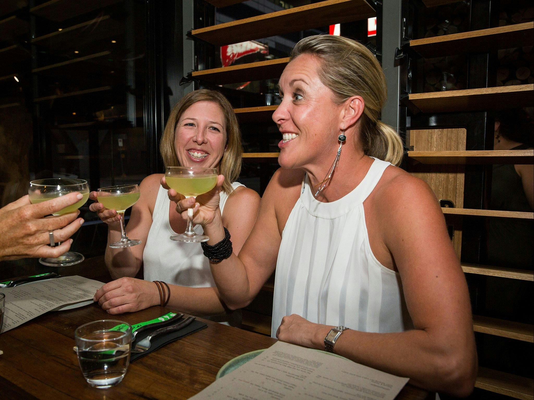 Ladies enjoying cocktails