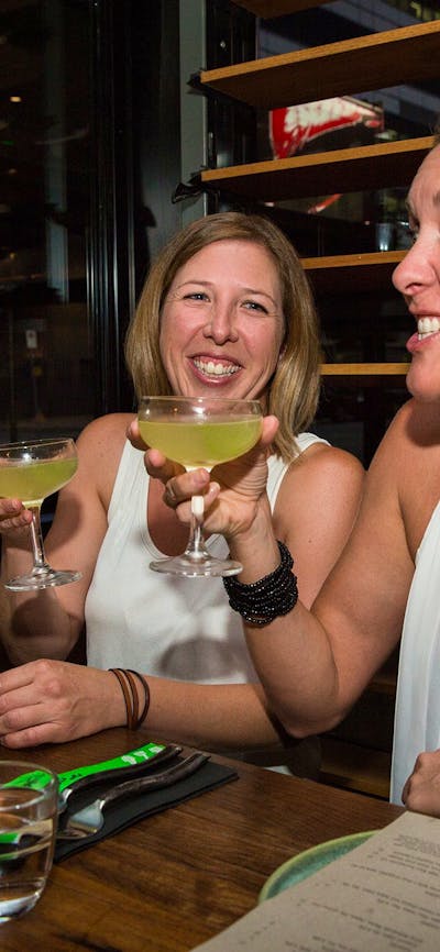 Ladies enjoying cocktails