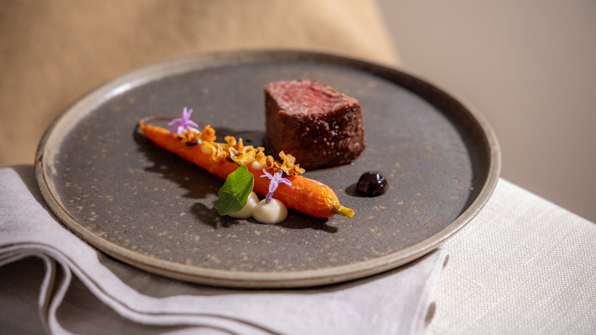 Wagyu Beef - Cognac Carrot, Jerusalem Artichoke, Black Garlic