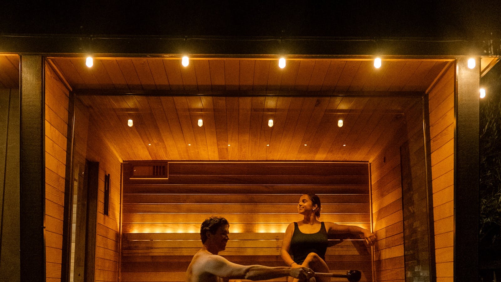 Sauna session in our nordic style sauna