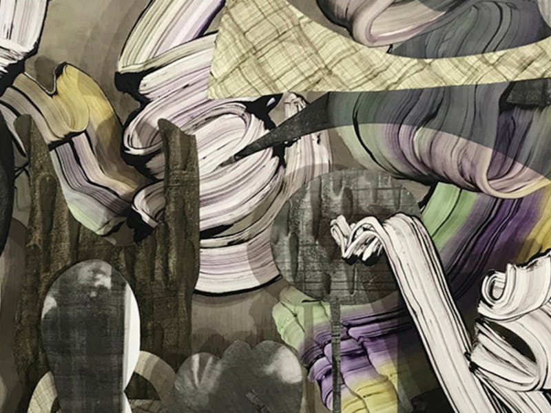 Gregory Hodge (detail) Excavation, 2017, synthetic polymer paint on canvas, 183x274cm