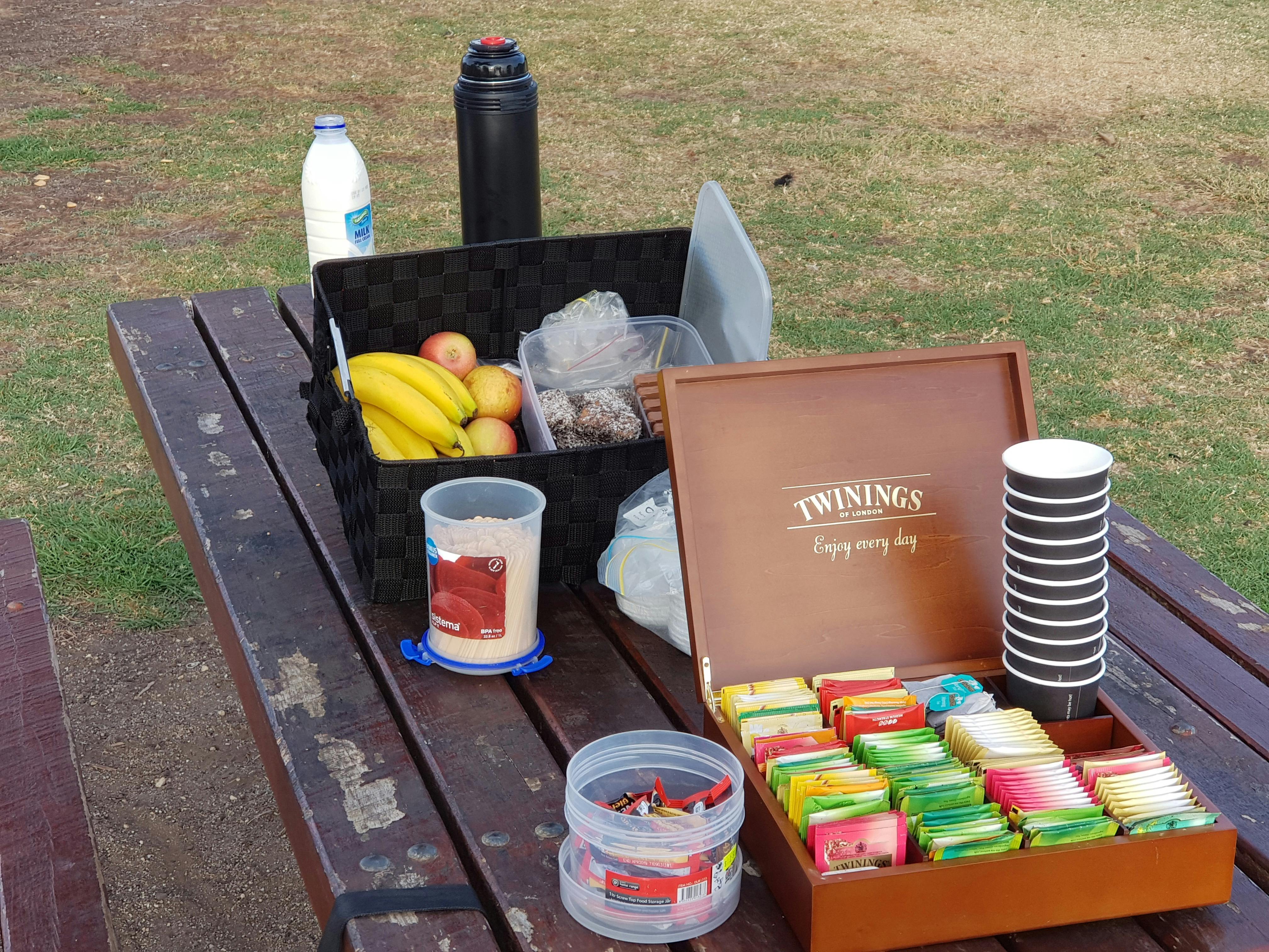 Morning tea along Great Ocean road