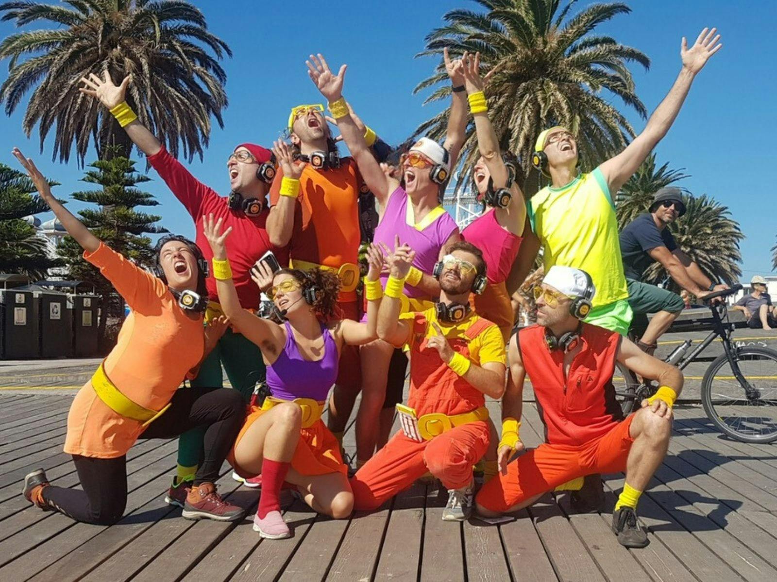 Guru Dudu Silent Disco Walking Tour,  Mamma Mia Melbourne Abba tour, Fun Visit Melbourne,  St Kilda