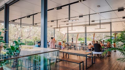 Image of external deck space of restaurant