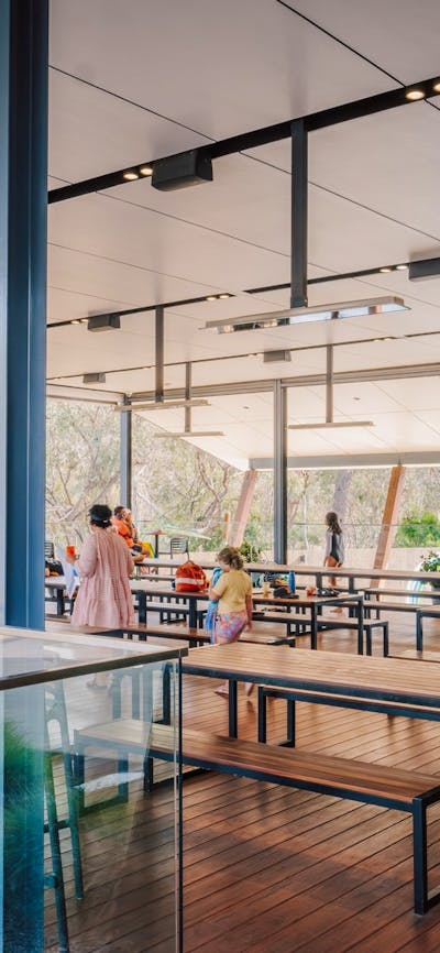 Image of external deck space of restaurant