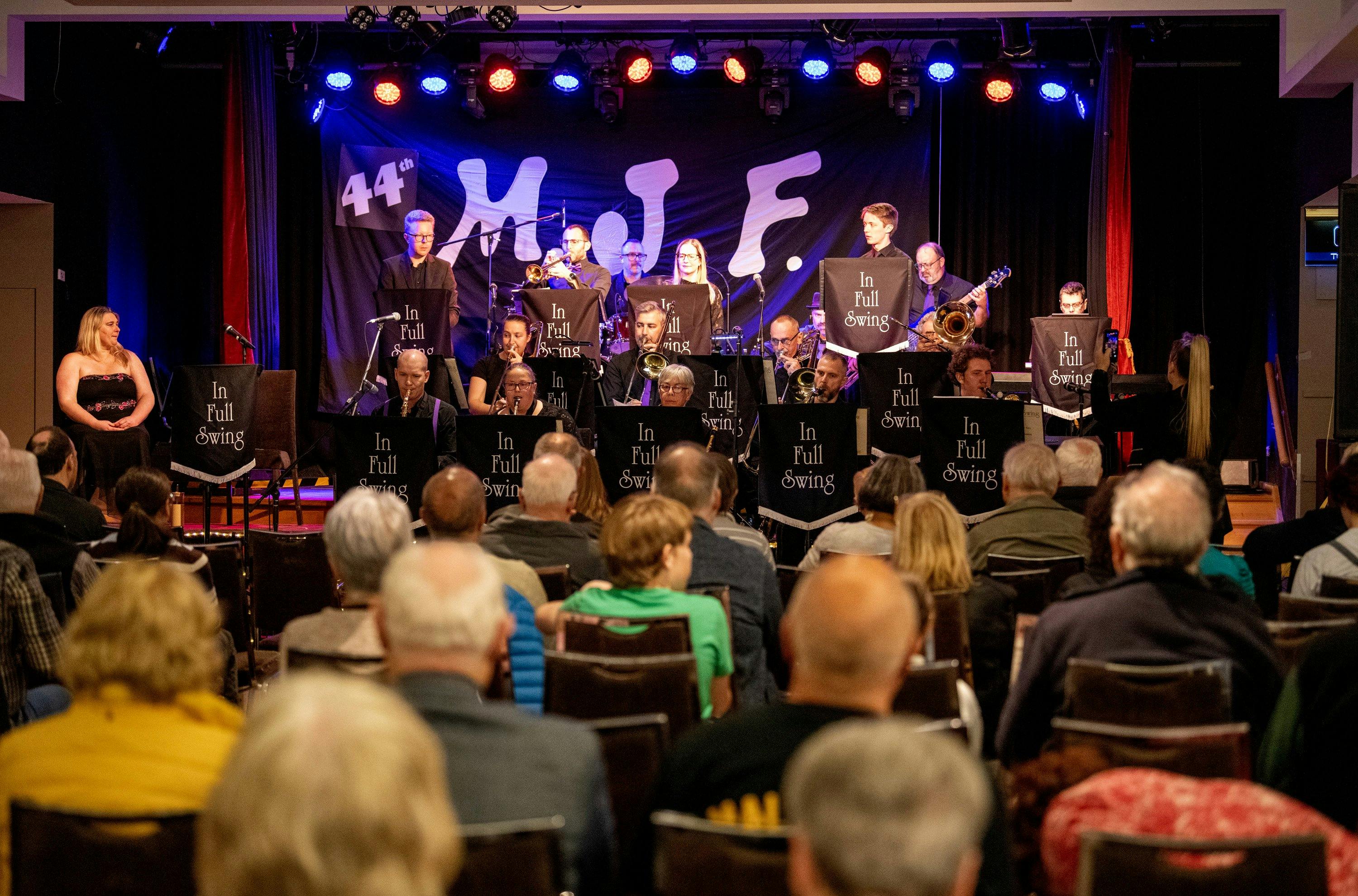 In Full Swing playing at Merimbula Jazz Festival.