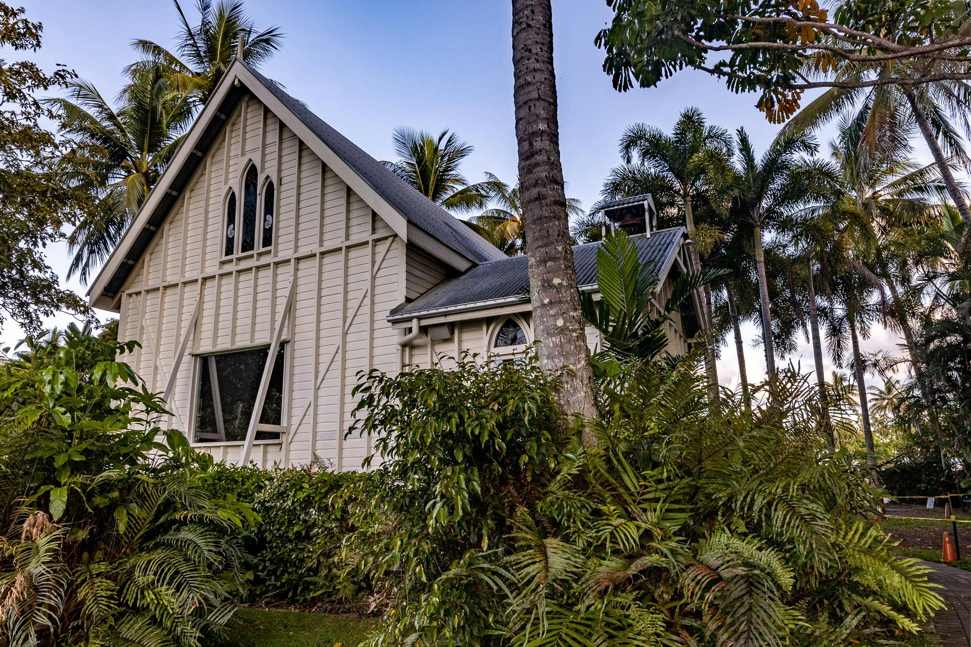 St Mary's By The Sea is surrounded by palm trees