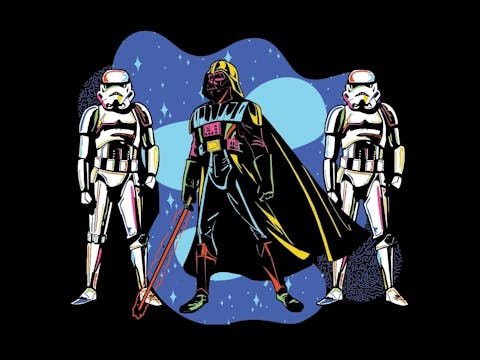 Star Wars Storm Troopers and Darth Vadar