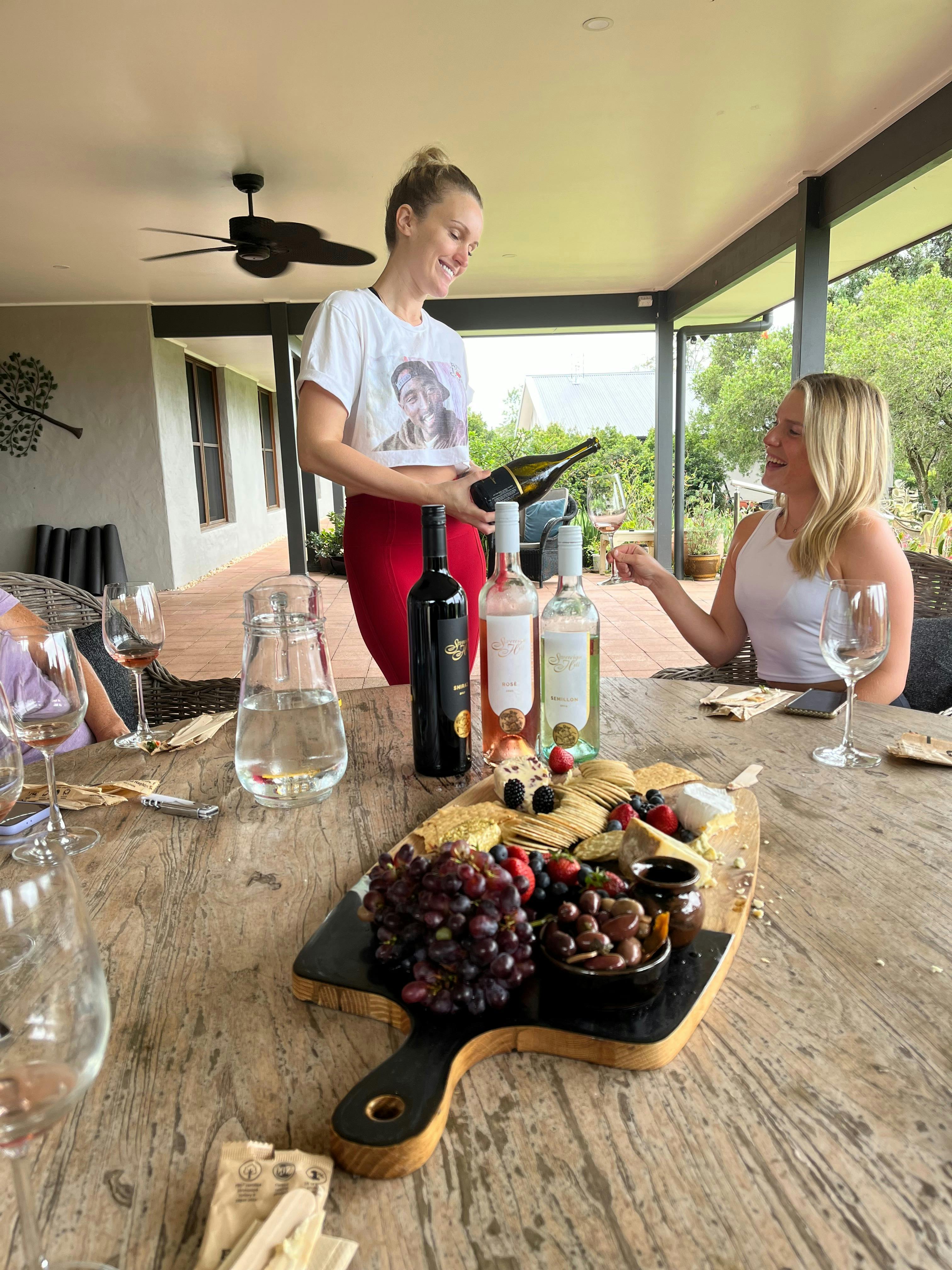 Wine Body and spirits tasting pour