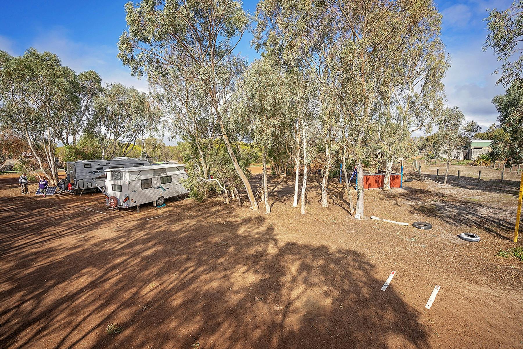 Caravan park in a campsite at Herron Point Campground