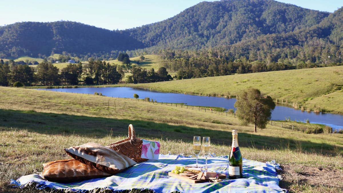 Picnic overlooking the dam