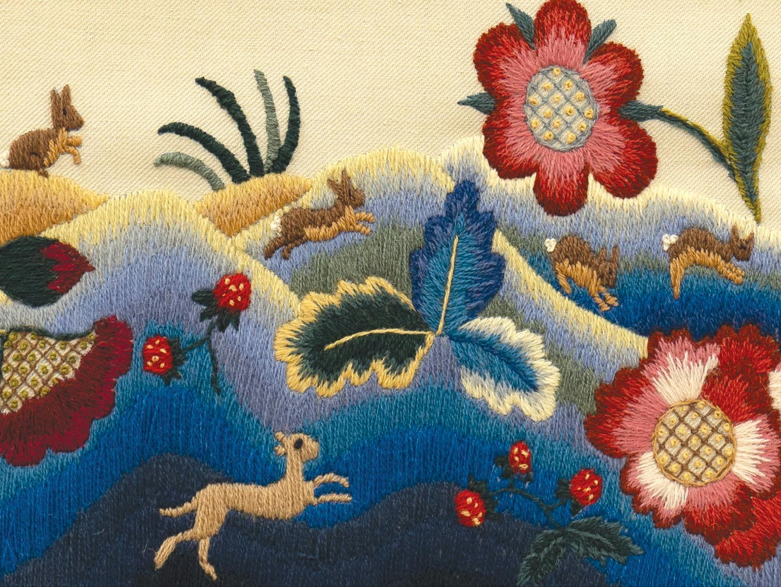 Bronwyn Kanah, Untitled (detail), 2025, crewel embroidery. Courtesy of the artist