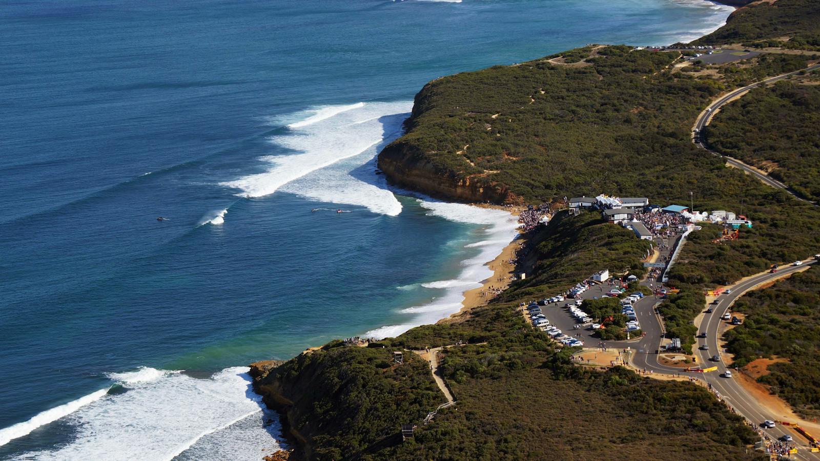 Tiger Moth World flight over Bells Beach