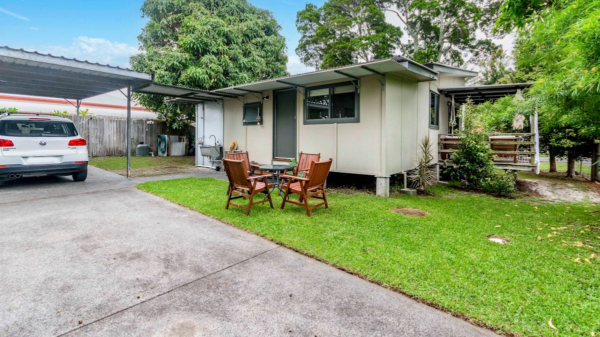 Yard area and carport