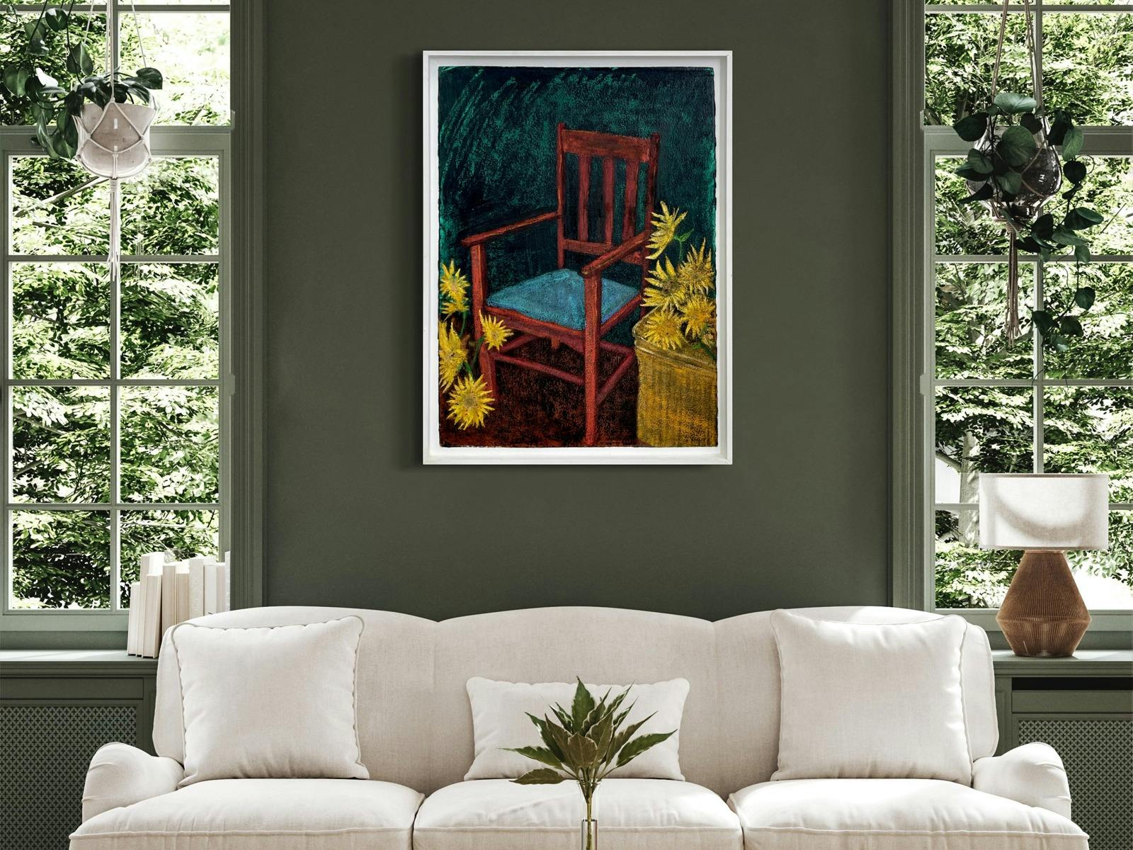 Chair with cain basket - Tim Moorhead at The Peisley St Gallery, Orange