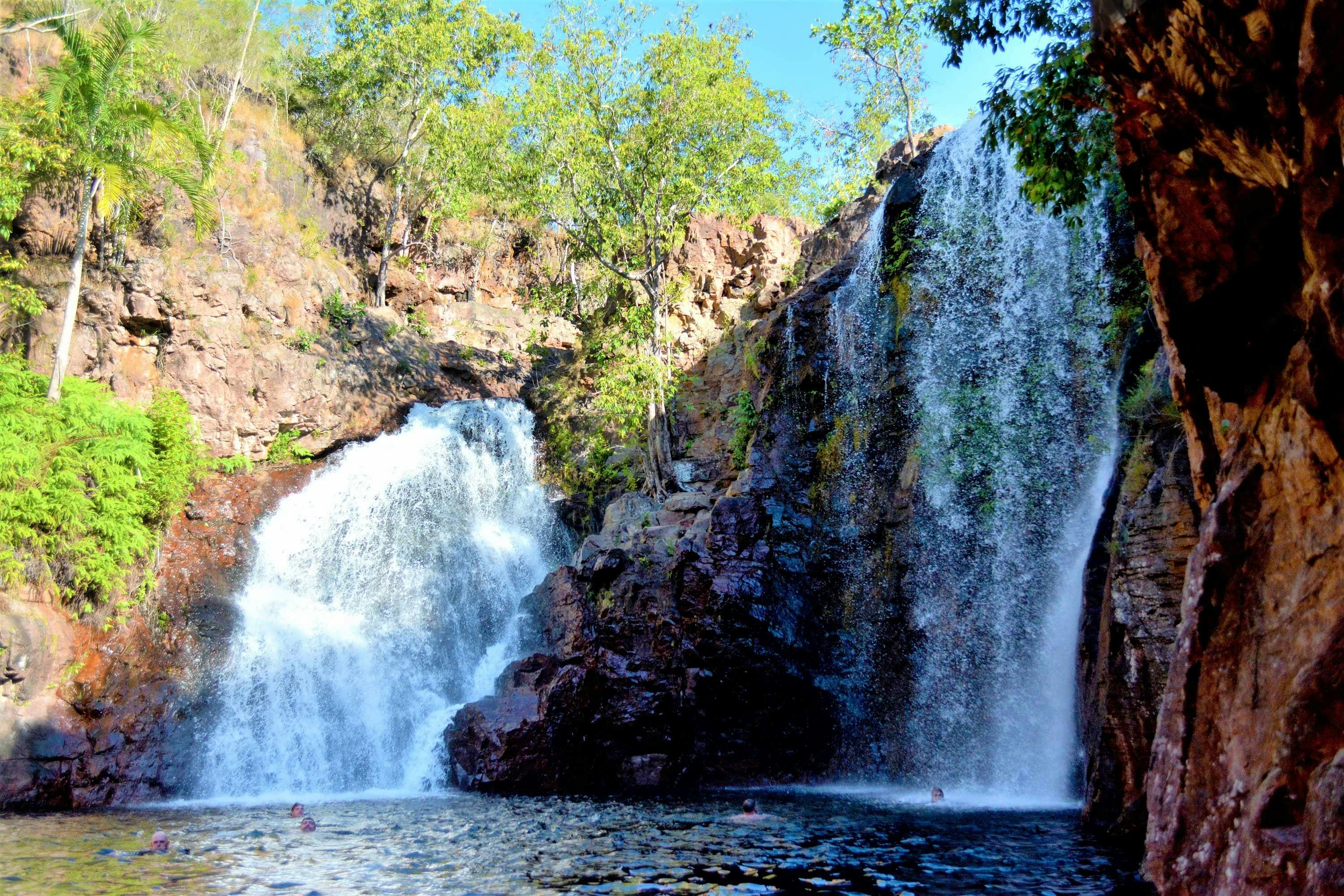 Crystal clear waterfalls to swim or relax near Florence falls Litchfield National Park