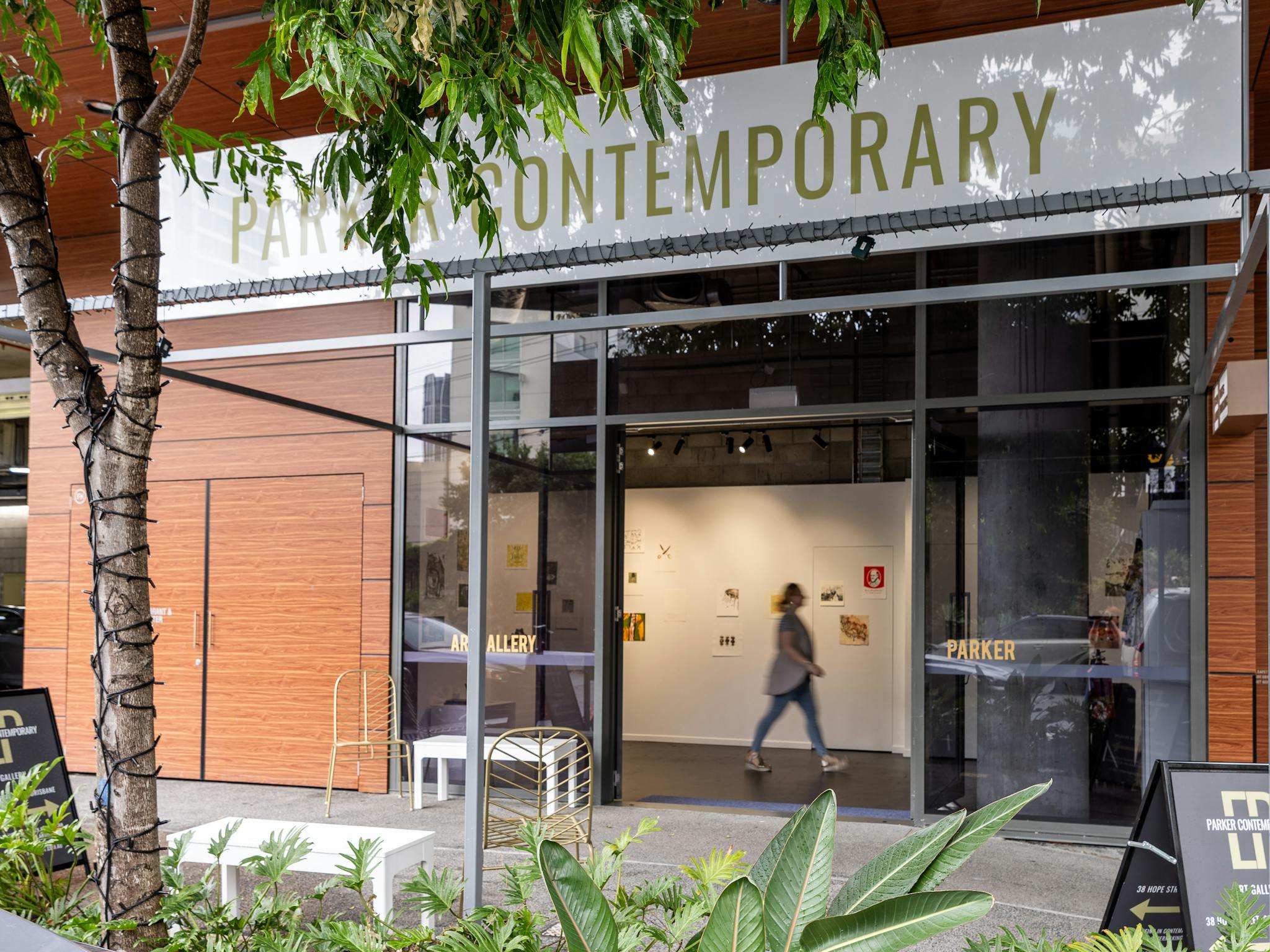 Image of front entrance of PARKER Contemporary Image of front entrance of PARKER Contemporary