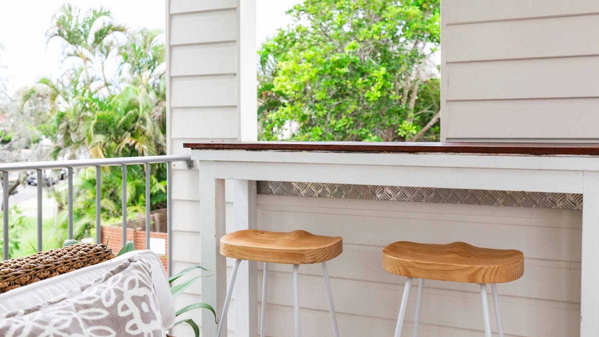 Private deck with outdoor lounge and seating