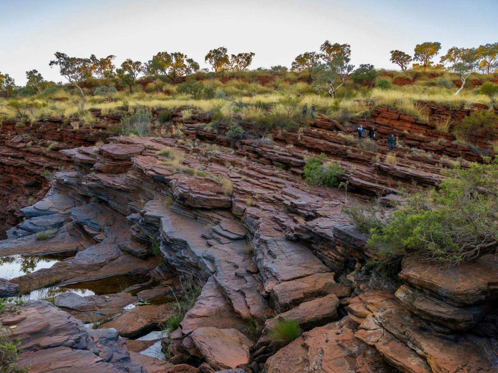 Karijini hikers walking
