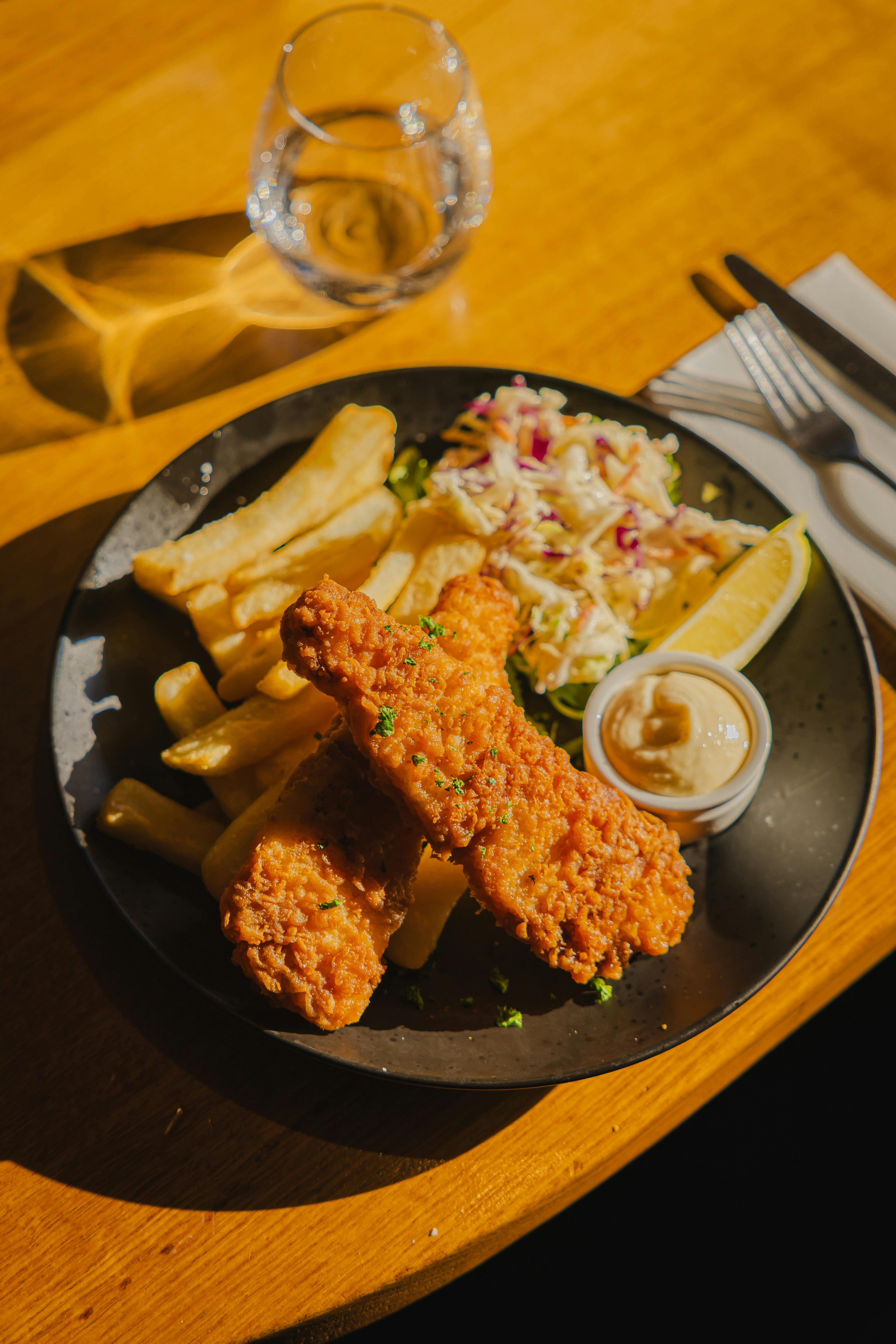 fish and chips the shoreline hotel