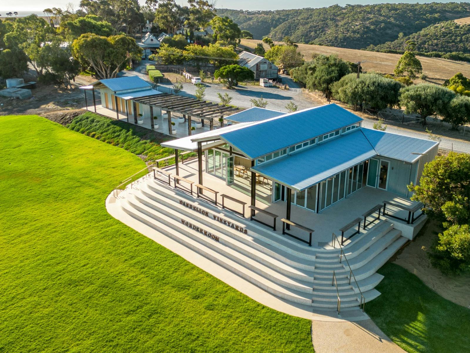 Aerial view of The Wonder Room, McLaren Vale